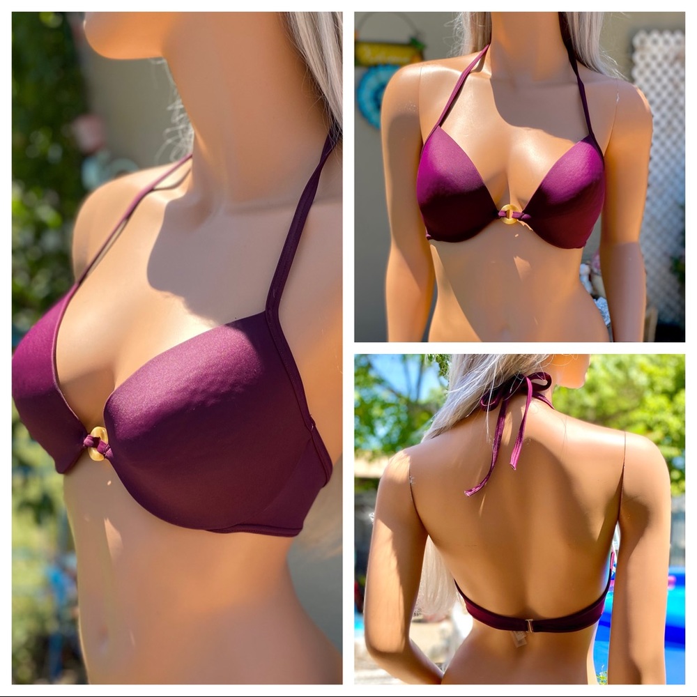 V.Secret Push-Up Triangle Halter String Bikini Top - image 1